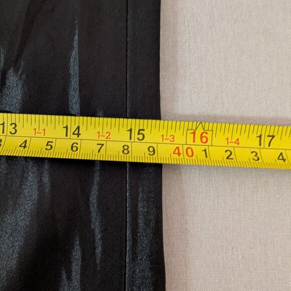 The Black Satin Cowl Neck Midi Dress with Side Ruched - Picture 14 of 15